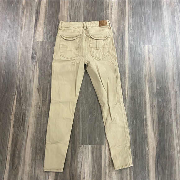 khaki color american eagle skinny jeans - Picture 4 of 6